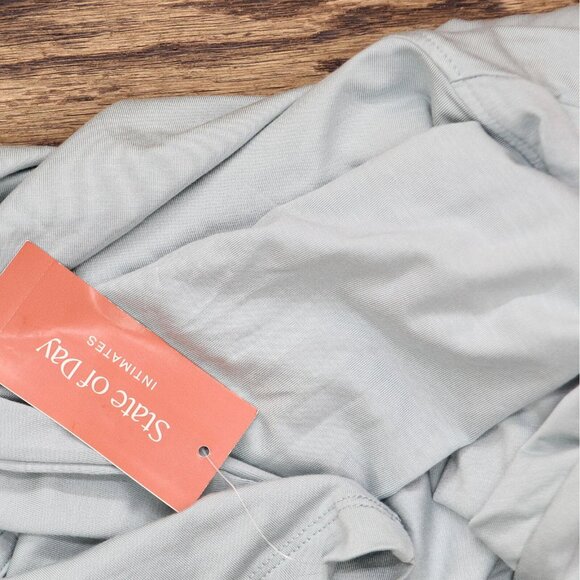 NWT State Of Day Womens Knit Cardigan Open Front 100180255MS Gray Mist Blue M - Picture 4 of 5